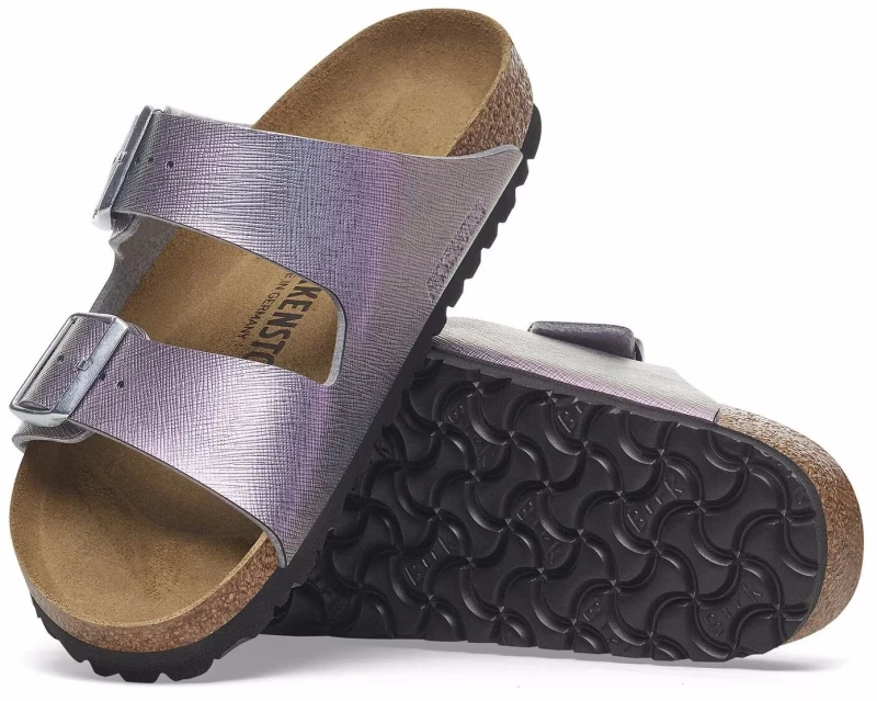 BIRKENSTOCK ARIZONA BF SAFFIANO IRIDESCENT VIOLA (1029510)NARROW