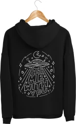 Φούτερ Με Τύπωμα Take Me With You HOOD918-Μαύρο