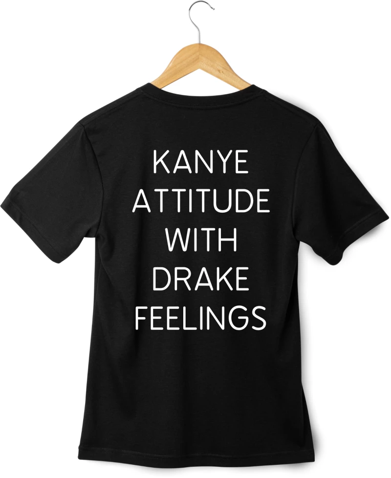 Αντρική Μπλούζα Kanye Attitude With Drake Feelings MTP901-Μαύρο