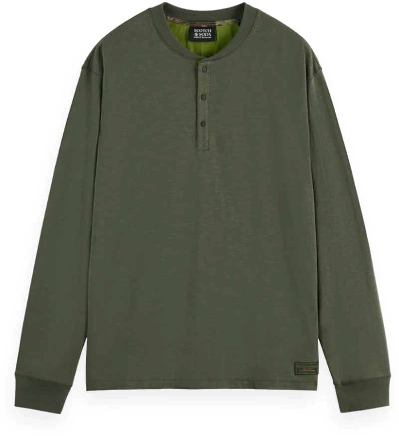 Scotch&Soda Slub Henley Long Sleeve