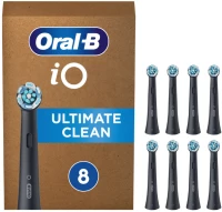 ORAL-B  iO Ultimate Clean Black Ανταλλακτικές Κεφαλές Ηλεκτρικής Οδοντόβουρτσας, 8 Τεμάχια