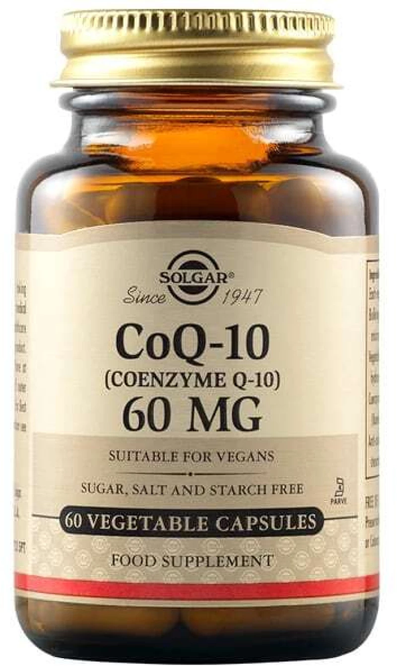 SOLGAR Coenzyme Q-10 60mg Συμπλήρωμα Διατροφής Συνένζυμο Q-10 60 Φυτικές Κάψουλες