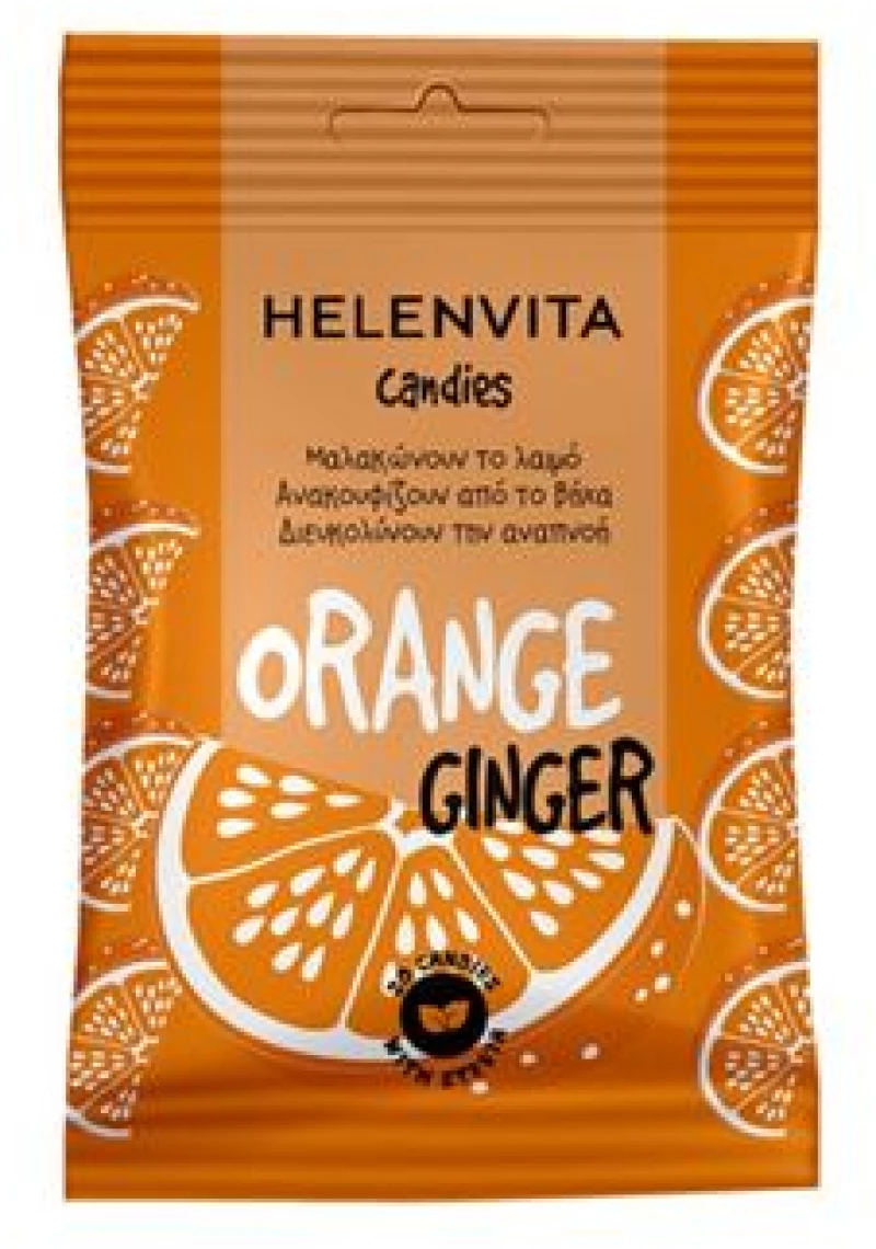 Helenvita Candies Καραμέλες με Πορτοκάλι & Τζίντζερ 20τμχ