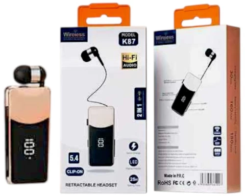 Ασύρματο ακουστικό Bluetooth - K87 - 814383 - Gold