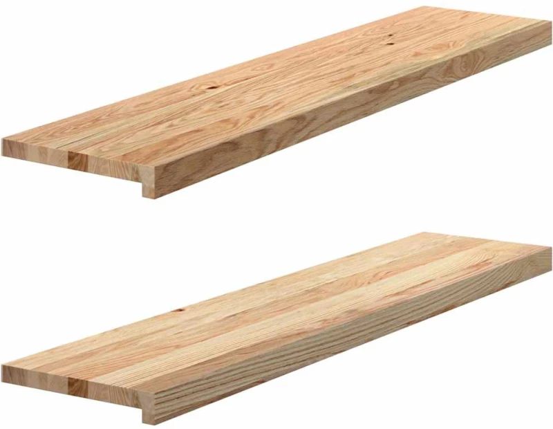 vidaXL Περβάζια παραθύρων 2 τεμ. 110x25x2 εκ. Ακατέργαστο Μασίφ Δρυός