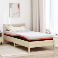 vidaXL Στρώμα Λευκό και Γκρι 90 x 200 cm Τζελ Μνήμης Φόρμα
