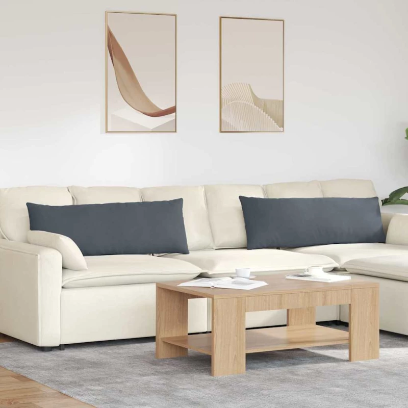 vidaXL Μαξιλάρι Καναπέ 2 pcs Σκούρο Γκρι 120 x 40 cm