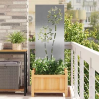 vidaXL Οθόνη Ιδιωτικότητας Κήπου Ασημί 50 x 140 εκ Ανοξείδωτο ατσάλι