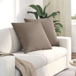 vidaXL Μαξιλάρι Καναπέ 2 pcs Taupe 80 x 80 cm ύφασμα