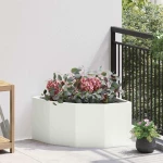 vidaXL Γωνιακό Ροδόδεντρο Λευκό 60 x 60 x 35 cm Ατσάλι