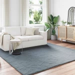 vidaXL Χαλιά Ψεύτικου Κουνελιού Olite Ανθρακί 200 x 200 cm Πολυεστέρας