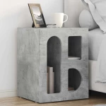 vidaXL Κομοδίνο Σκυρόδεμα Γκρι 40 x 35 x 50 εκ. Επεξεργασμένο ξύλο