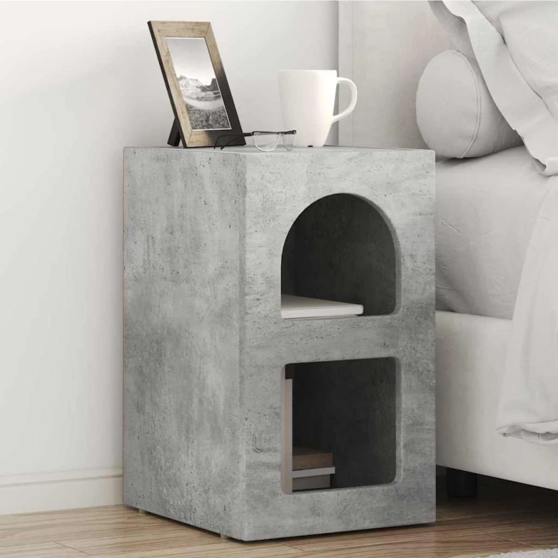 vidaXL Κομοδίνο 2 pcs Σκυρόδεμα Γκρι 29.5 x 35 x 50 εκ