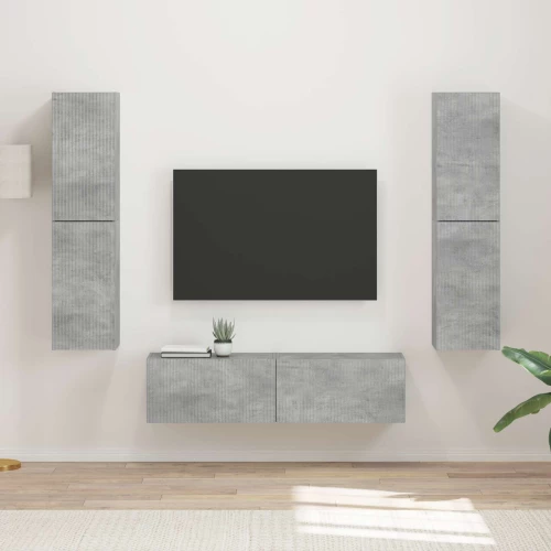 vidaXL 3 pcs Σκυρόδεμα Γκρι