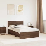 vidaXL Σκελετός Κρεβατιού Καφέ δρυς 120 x 123 εκ. Επεξεργασμένο ξύλο