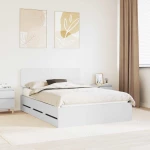 vidaXL Σκελετός Κρεβατιού Λευκό 150 x 200 cm Μηχανήματος Ξύλο