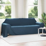 vidaXL Ριχτάρια 6 pcs Σκούρο μπλε 350 x 270 εκ. Μαλλί