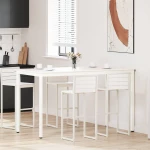 vidaXL Τραπέζι μπαρ Λευκό 110 x 55 x 105 εκ. Στερεά ξυλεία πεύκου