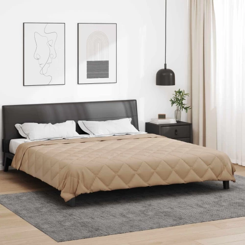 vidaXL Κουβέρτα ολόκληρου του χρόνου Taupe 220 x 240 cm Μικροΐνες