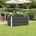 vidaXL Γλάστρα Ανθρακί 100 x 50 x 45 cm Επικαλυμμένος Χάλυβας