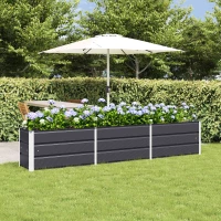 vidaXL Γλάστρα Ανθρακί 240 x 40 x 45 cm Ατσάλι