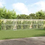 vidaXL Κλουβί Σκύλου με αποθήκευση 4 pcs Ασημί 8 x 2 x 2 m Ατσάλι