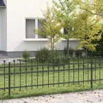 vidaXL Δαχτυλίδι φράχτη Μαύρο 200 x 130 εκ