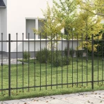 vidaXL Φράχτης με Σπίθες Μαύρο 200 x 130 εκ