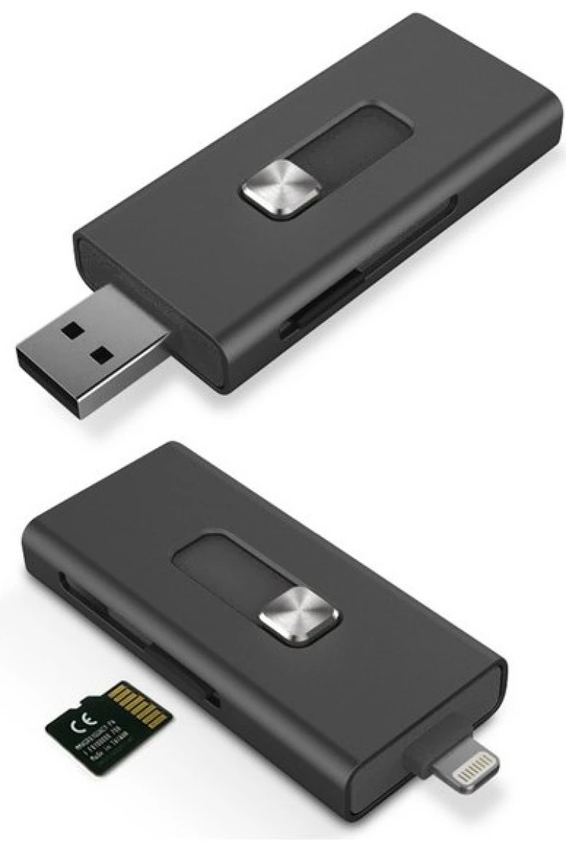 Συσκευή Ανάγνωσης Καρτών KSIX Micro SD Μαύρο