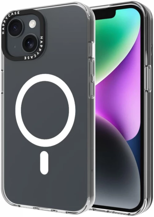 Θήκη iPhone 16e / 14 / 13 HappyCase Joy Διάφανη Σκληρή με MagSafe - Crystal Clear (8719246466922)