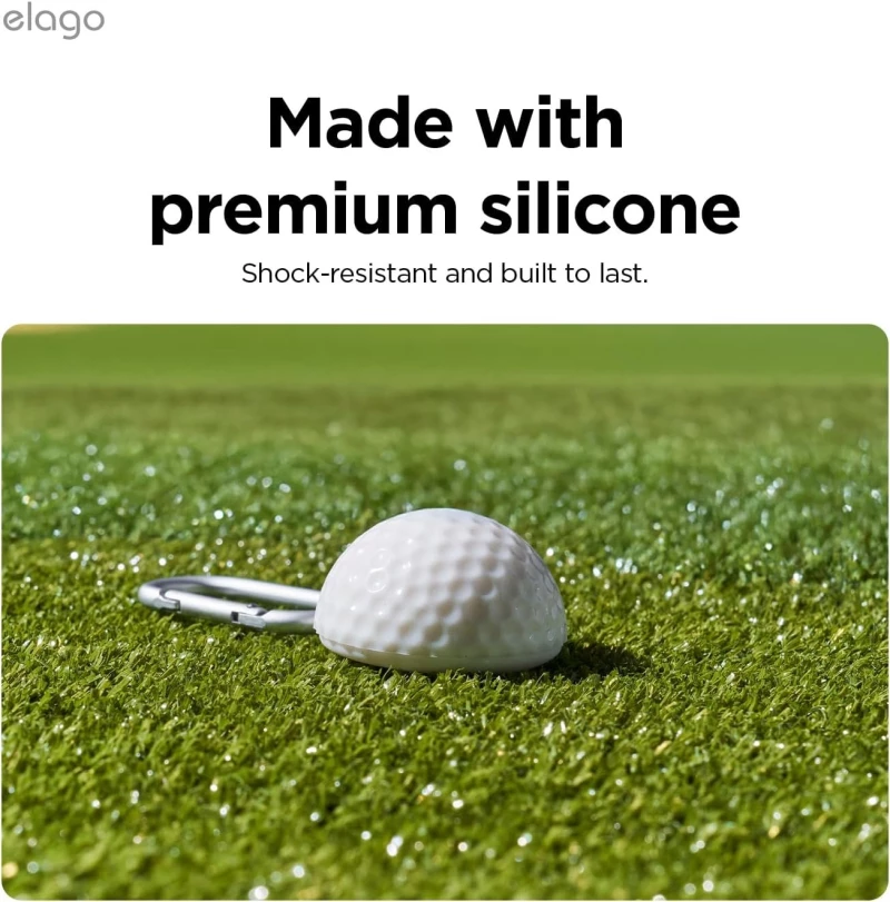 Θήκη AirTag 2 / 1 Elago Ball Series Golf Case Premium Σιλικόνης με Μπρελόκ - Golf (EAT2-BALL-GOLF)