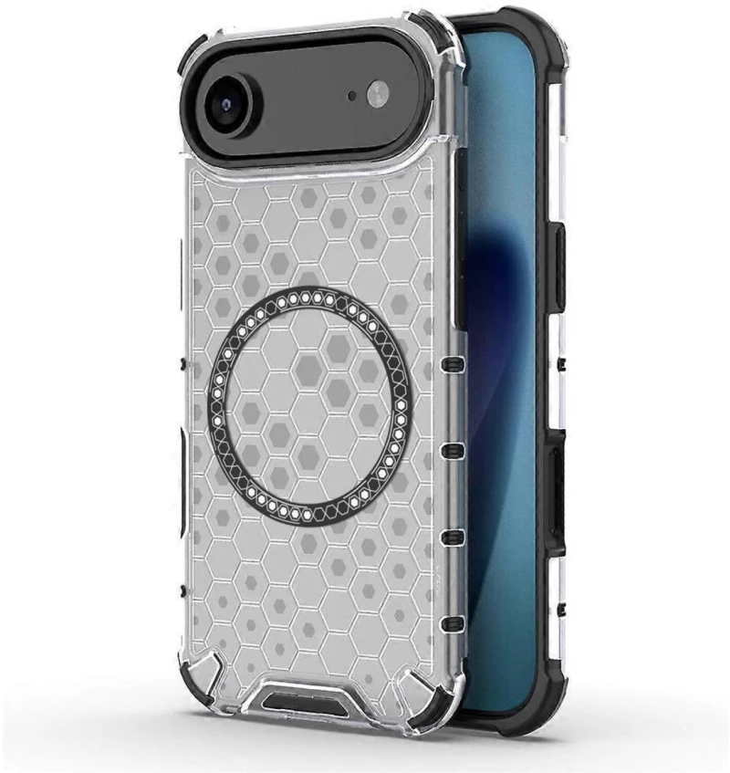 Θήκη iPhone Air Techsuit HoneyComb Shield Σκληρή Ημιδιάφανη με MagSafe - White (5949419290204)