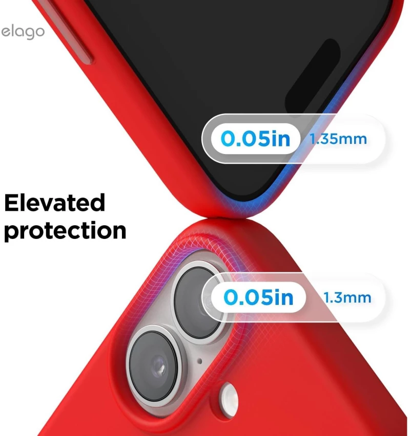 Θήκη iPhone 17 Elago Magnetic Silicone Case Premium Σιλικόνης με MagSafe - Red (ES17MSSC61-RD)