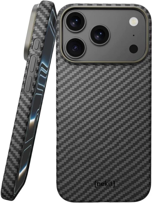 Θήκη iPhone 17 Pro Max Nekit Fiber Σκληρή με MagSafe Aramid Fiber 1mm 1500D Kevlar - Black (8719246494550)