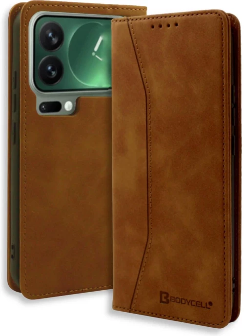 Θήκη Xiaomi 17 Pro Max Bodycell Book Case Πορτοφόλι - Brown (5206015084546)