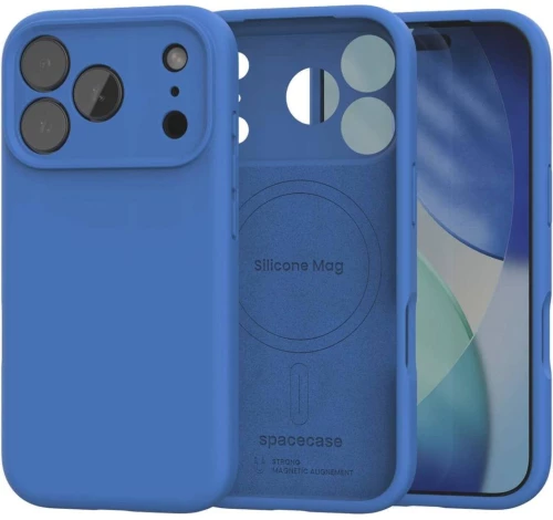 Θήκη iPhone 17 Pro Max Spacecase Silicone Mag Case Σιλικόνης με MagSafe - Blue (5905719132231)