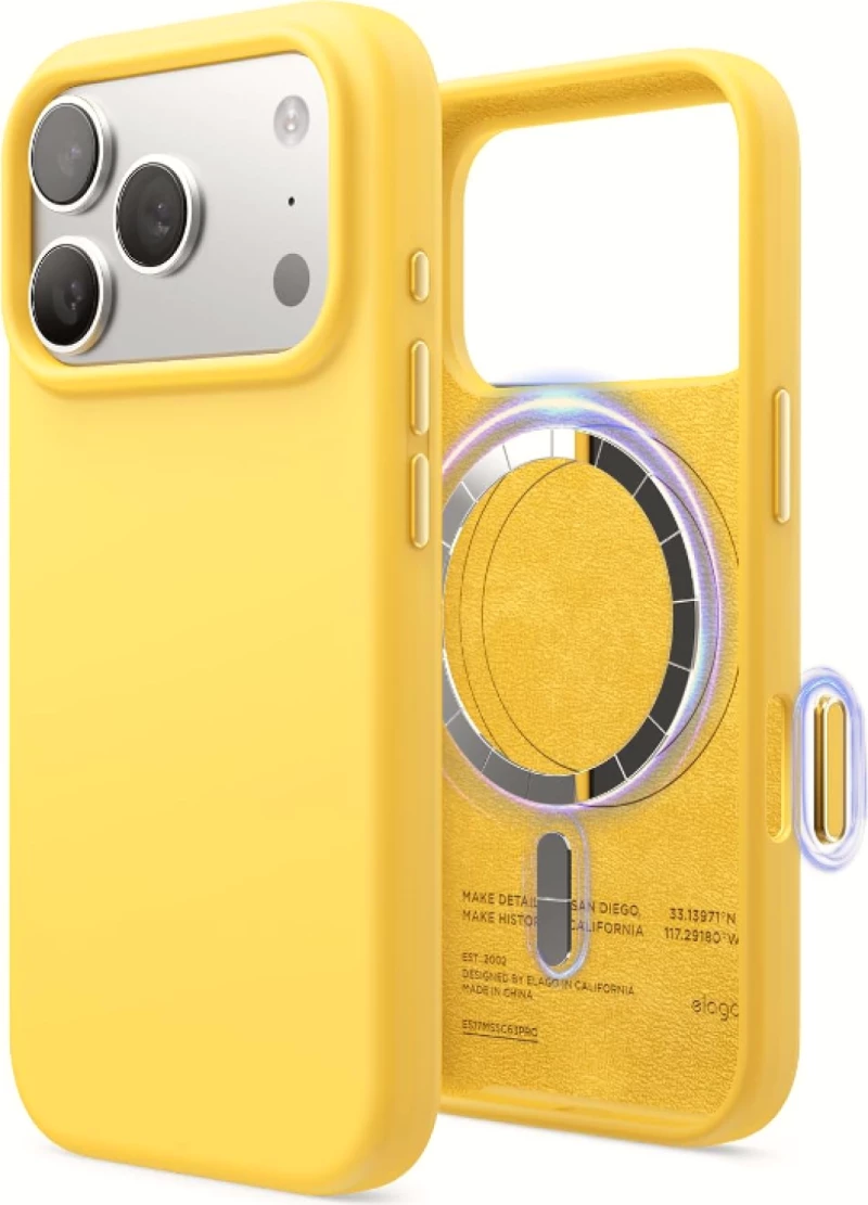 Θήκη iPhone 17 Pro Elago Magnetic Silicone Case Premium Σιλικόνης με MagSafe - Sunshine (ES17MSSC63PRO-SUN)