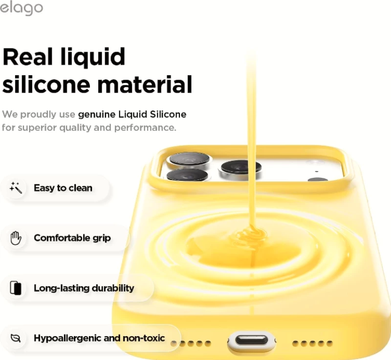 Θήκη iPhone 17 Pro Elago Magnetic Silicone Case Premium Σιλικόνης με MagSafe - Sunshine (ES17MSSC63PRO-SUN)