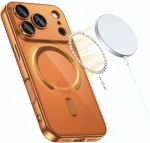 Θήκη iPhone 17 Pro Tech-Protect MagFlex Διάφανη Σιλικόνης με MagSafe - Shiny Cosmic Orange (5906302334612)