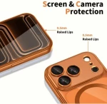 Θήκη iPhone 17 Pro Tech-Protect MagFlex Διάφανη Σιλικόνης με MagSafe - Shiny Cosmic Orange (5906302334612)