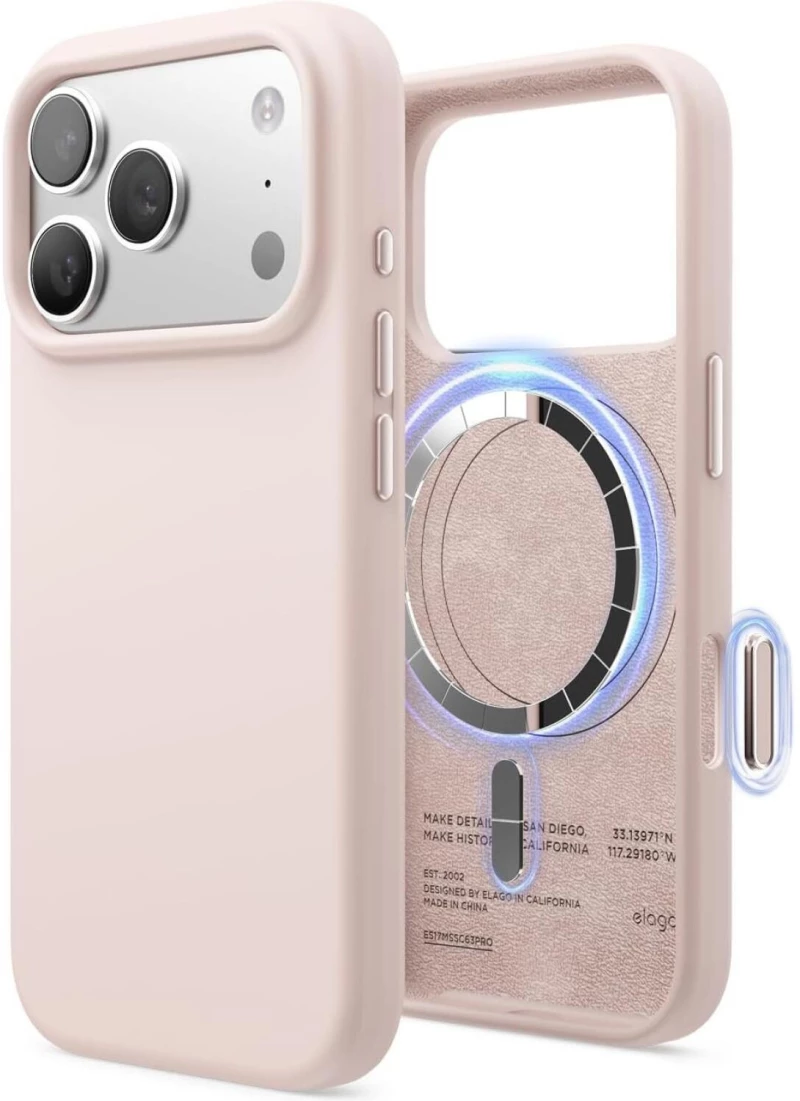 Θήκη iPhone 17 Pro Elago Magnetic Silicone Case Premium Σιλικόνης με MagSafe - Light Pink (ES17MSSC63PRO-LPK)