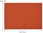 Σουπλά Relaxdays Set of 6 Rectangular Bamboo Placemats από Μπαμπού 45 x 30 cm 6 Τεμάχια - Red (10020505_47)