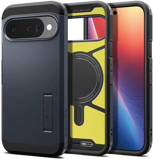 Θήκη Google Pixel 10 / 10 Pro Spigen Tough Armor AI MagFit Ανθεκτική με MagSafe Qi2 & KickStand - Metal Slate (ACS09706)