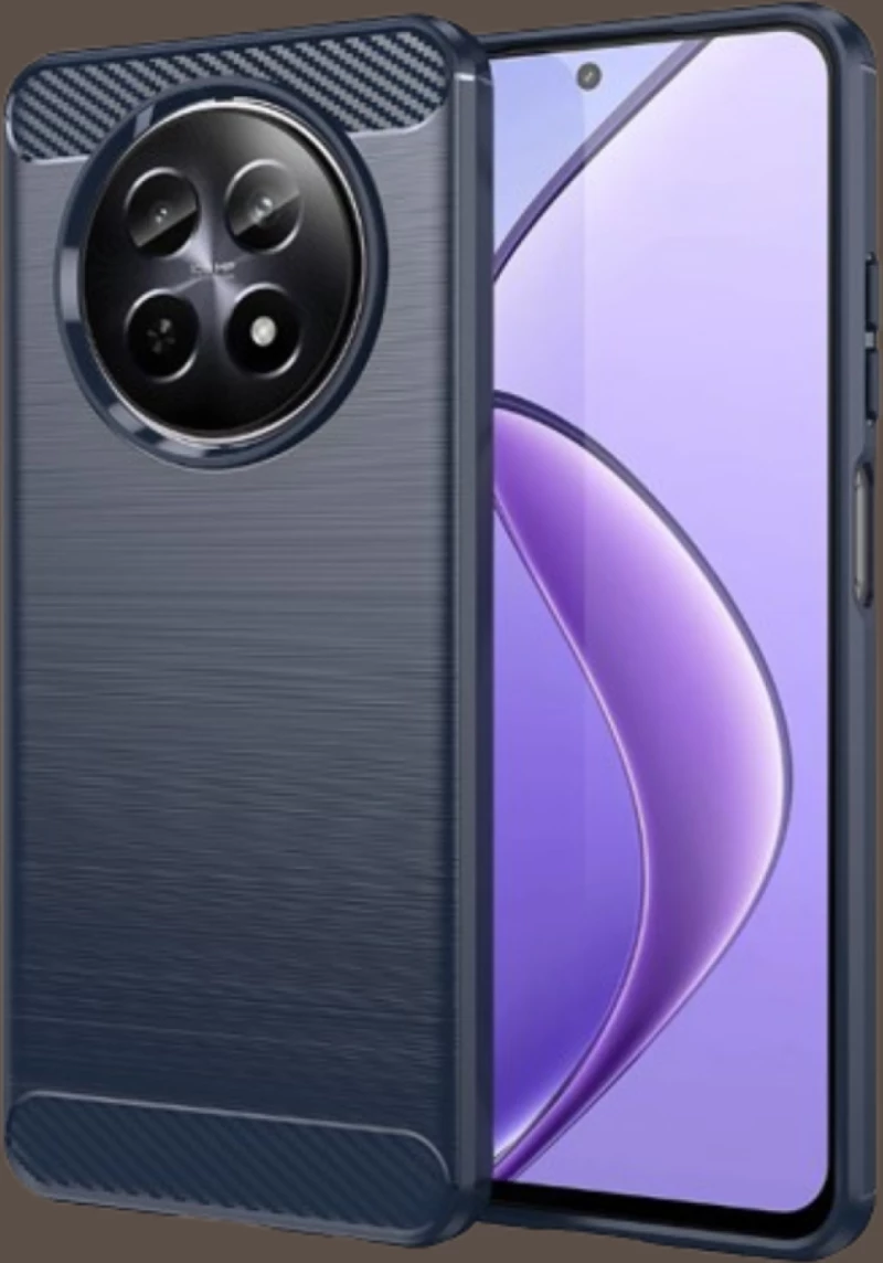 Θήκη Realme 12 5G / 12x 5G Techsuit Carbon Silicone Σιλικόνης - Blue (5949419190191)