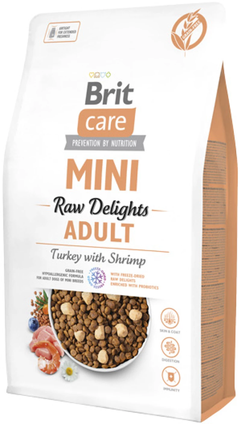 Brit Care Mini DOG Freeze Dried Raw Delights Turkey with Shrimp 2kg