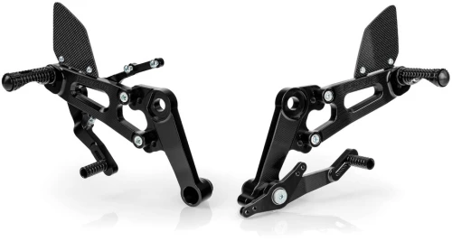 Lampa Ρυθμιζόμενα Μαρσπιέ (Rearsets) Μοτοσικλέτας - Μαύρο Χρώμα 16 Θέσεων  Paraxite 2τεμ (L.PRS001N)