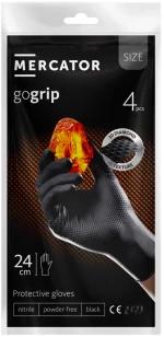 Amio - ΓΑΝΤΙΑ ΝΙΤΡΙΛΙΟΥ MERCATOR GOGRIP ΣΕ ΜΑΥΡΟ ΧΡΩΜΑ SMALL (S) 4ΤΕΜ. (MER20775/AM)
