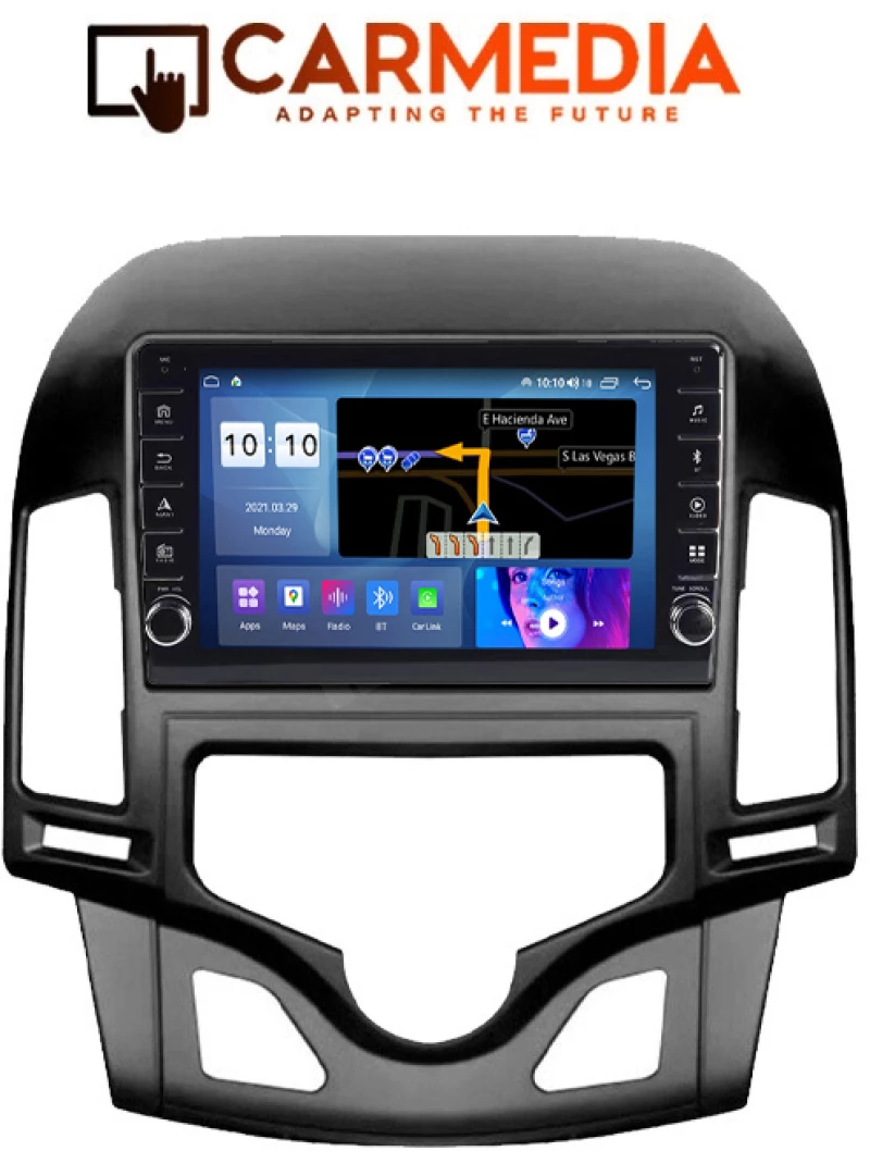 CARMEDIA CM2089B-13 KNOB TABLET 9'' OEM HYUNDAI i30 2007-2012 CLIMA