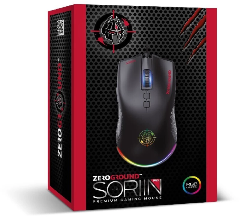 Zeroground MS-4400G SORIIN v2.0 RGB Gaming Ποντίκι 7200 DPI - Μαύρο
