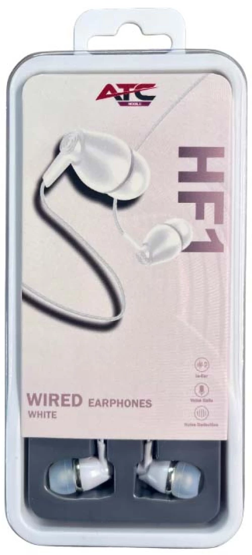 ATC-HFr1 Ενσύρματα Ακουστικά Handsfree 3.5mm Λευκό